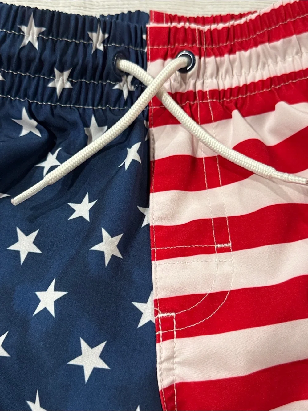 Old Navy Boys American Flag Swim Trunks - Red, White & Blue